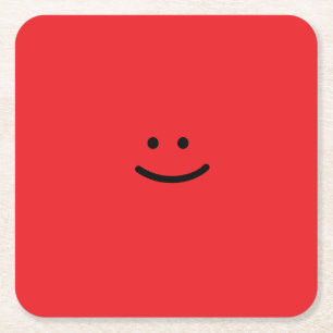 SMILE :) SQUARE PAPER COASTER