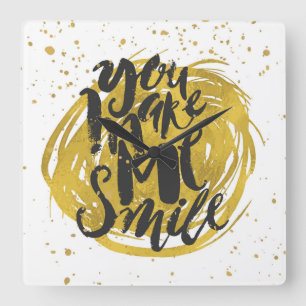 Smile Square Wall Clock