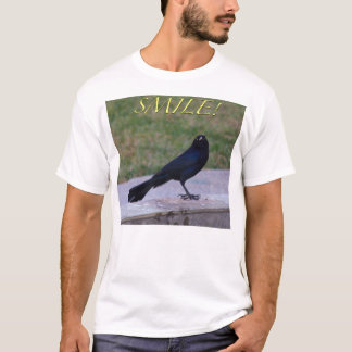 "Smile!" T-Shirt - Great-Tailed Grackle