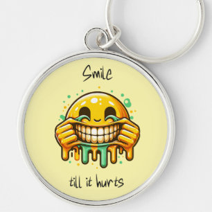 smile till it hurts key ring