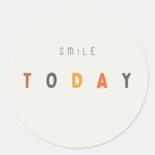 smile today. Stickers & Labels