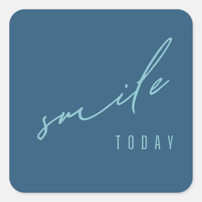 smile today. Stickers & Labels (Front)