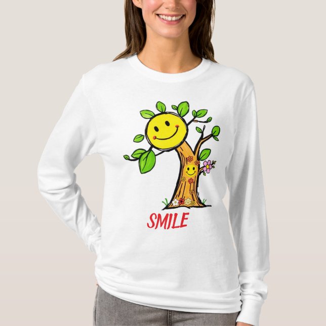 "Smile Tree" Positive Vibes  T-Shirt (Front)