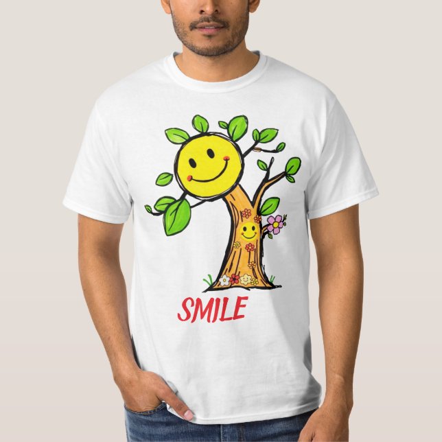 "Smile Tree" Positive Vibes  T-Shirt (Front)