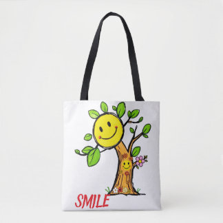 "Smile Tree" Positive Vibes Tote Bag