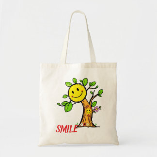 "Smile Tree" Positive Vibes Tote Bag