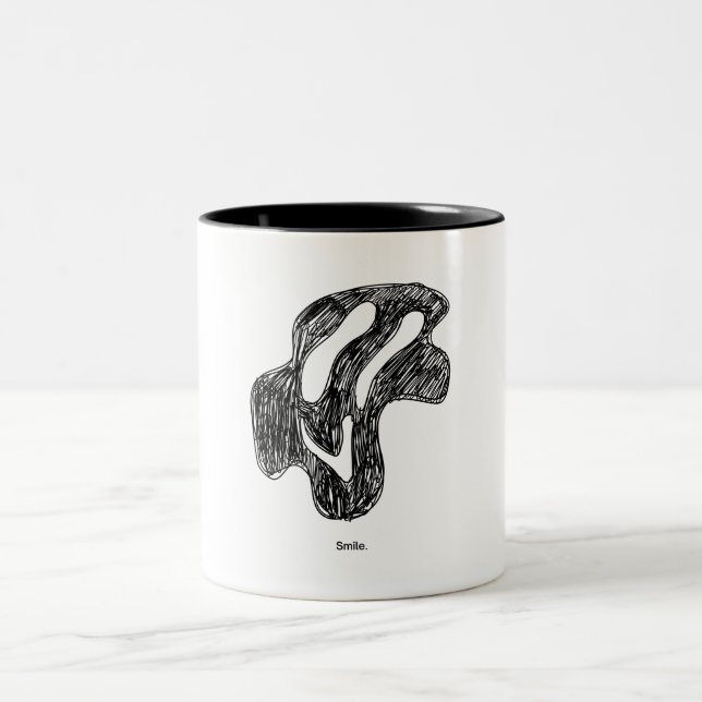 Smile Two-Tone Coffee Mug (Center)