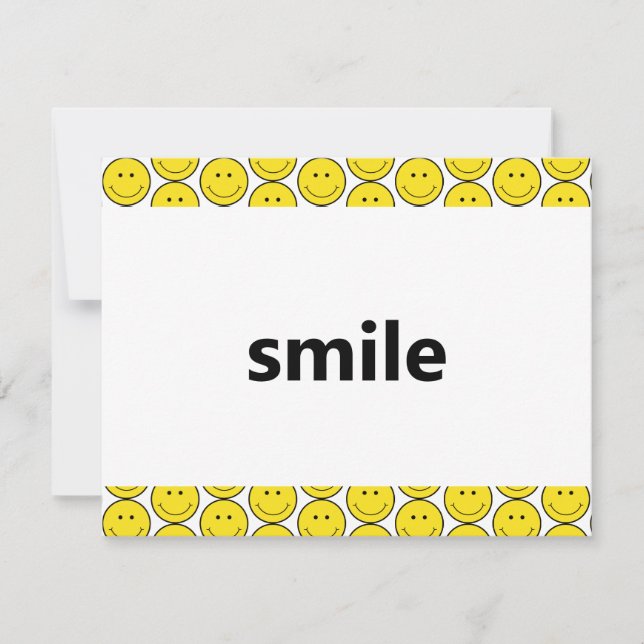 smile typography yellow card (Front)