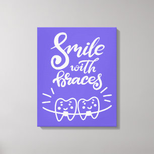 Smile With Braces Smiling Teeth Canvas Print