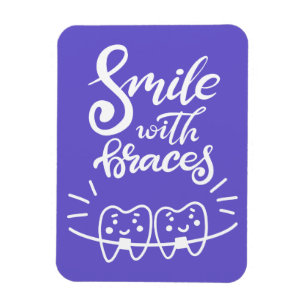 Smile With Braces Smiling Teeth Magnet