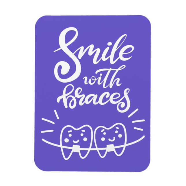 Smile With Braces | Smiling Teeth Magnet (Vertical)