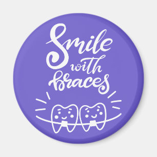 Smile With Braces   Smiling Teeth Magnet
