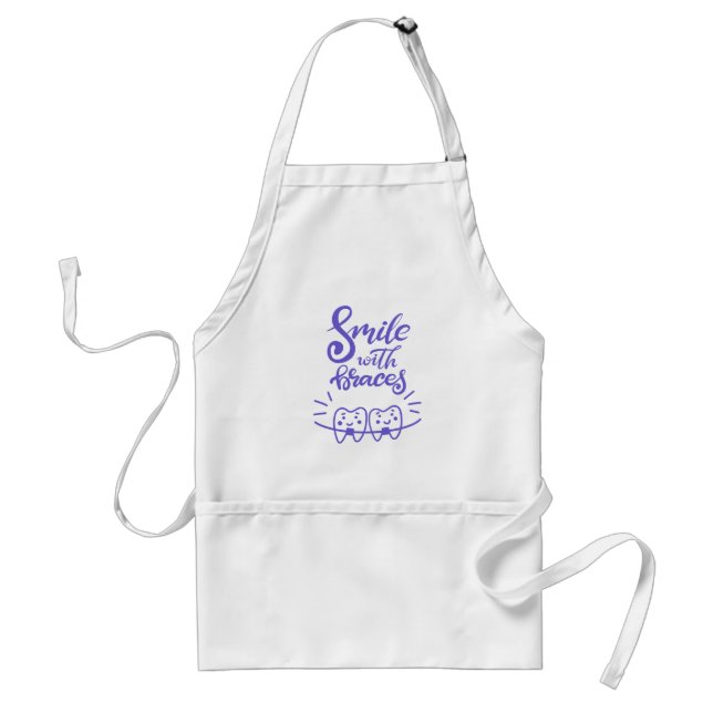 Smile With Braces | Smiling Teeth Standard Apron (Front)