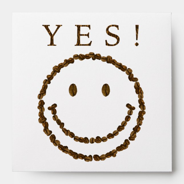Smile with Coffee Beans Envelope (Front)