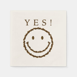 Smile with Coffee Beans Napkin