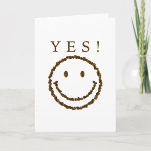 Smile with Coffee Beans Note Card