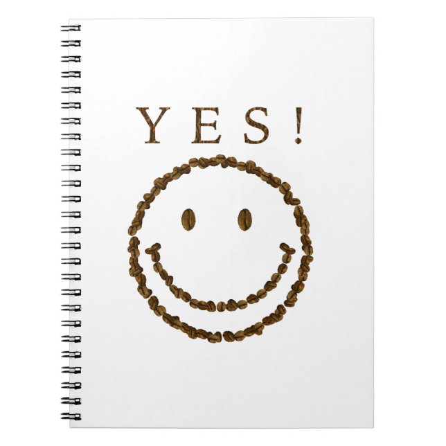 Smile with Coffee Beans Notebook (Front)