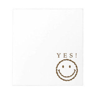 Smile with Coffee Beans Notepad