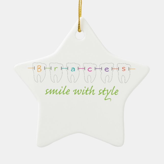 Smile With Style Ceramic Ornament (Front)