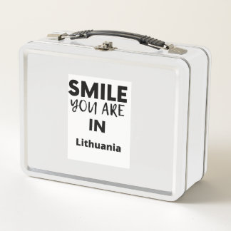 SMILE YOU ARE IN Lithuania Metal Lunch Box
