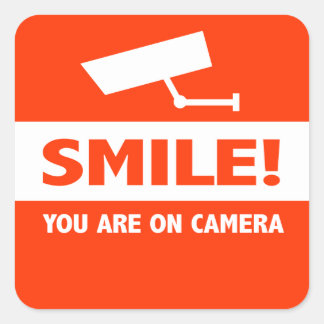 Smile You Are On Camera Square Sticker