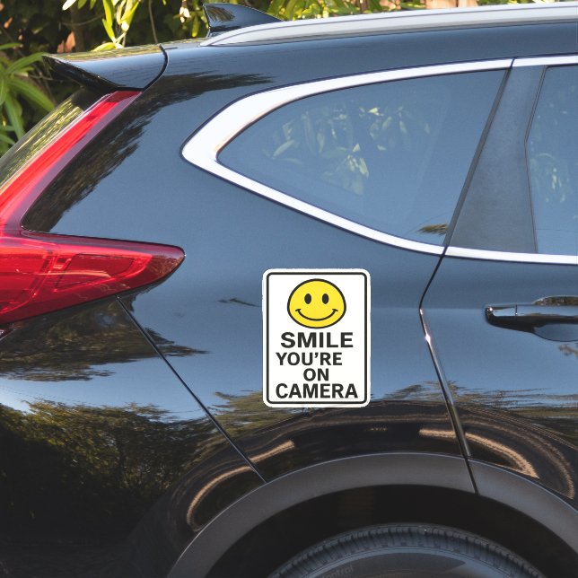 Smile You're on Camera Sign (Car Side)