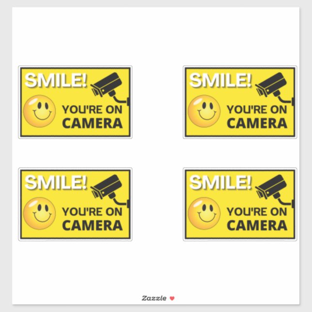 Smile You're On Camera Sign, Video Surveillance  S (Sheet)