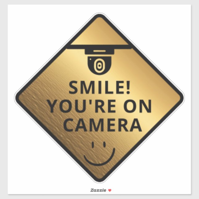 Smile You're On Camera Sign, Video Surveillance  S (Sheet)