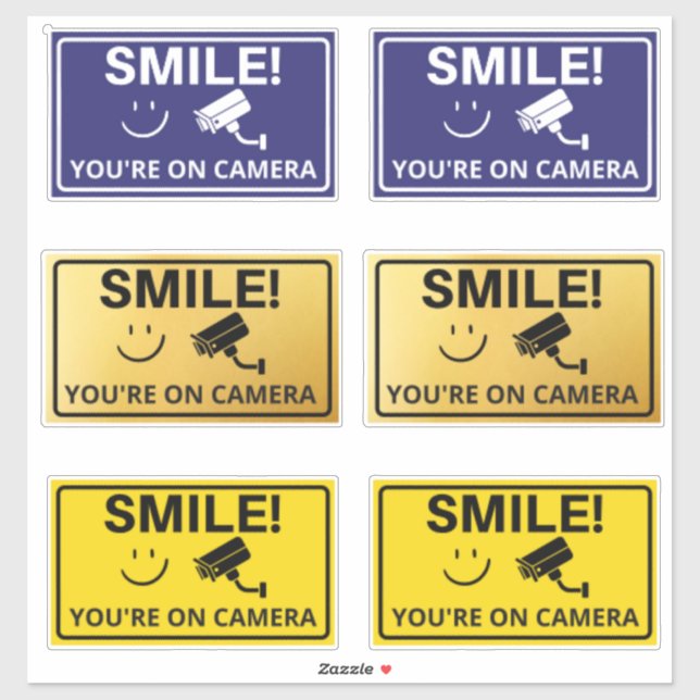 Smile You're On Camera Sign, Video Surveillance  S (Sheet)