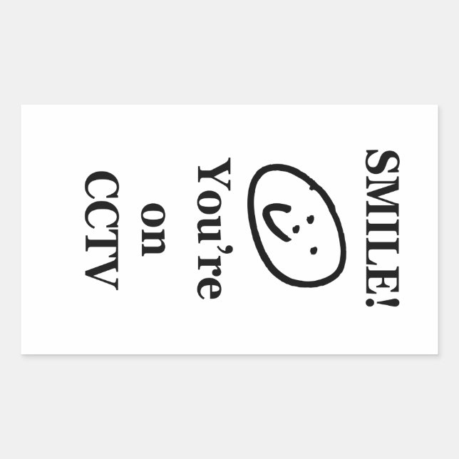 Smile! You're on CCTV Rectangular Sticker (Front)