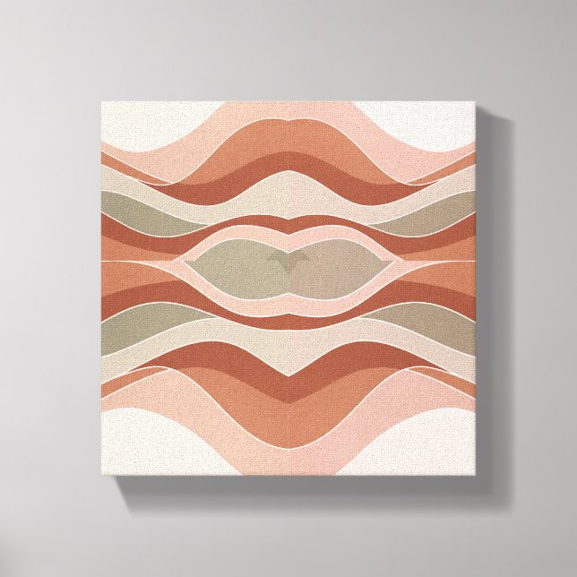 SmileGeometric Wave Wall Art – Scandinavian Canvas (Front)