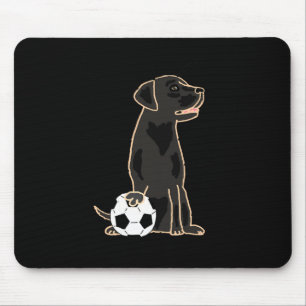 Smilenowtees Funny Labrador Retriever Playing Socc Mouse Pad