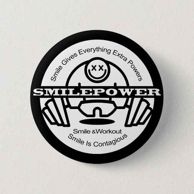 SmilePower 6 Cm Round Badge (Front)