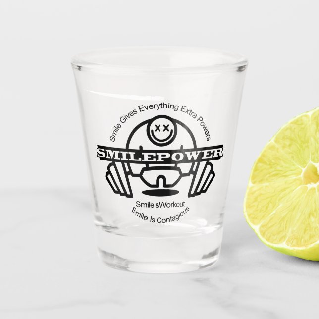 Smilepower  shot glass (Front)