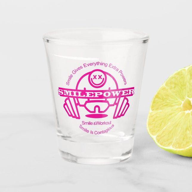 Smilepower  shot glass (Front)