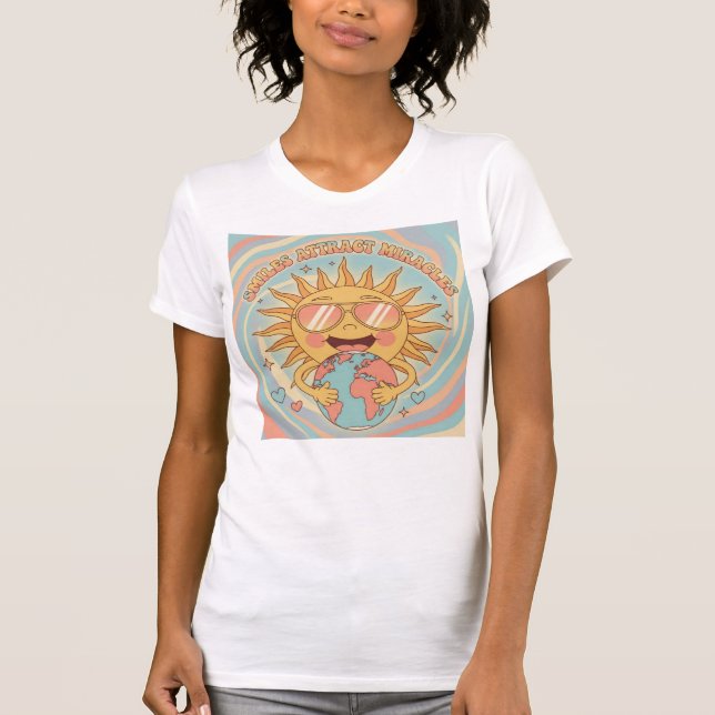 Smiles Attract Miracles — Radiate Joy T-Shirt (Front)