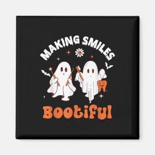 Smiles Bootiful Funny Ghost Dentist Halloween Dent Magnet