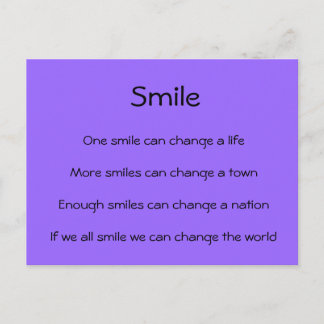 Smiles Change the World Postcard