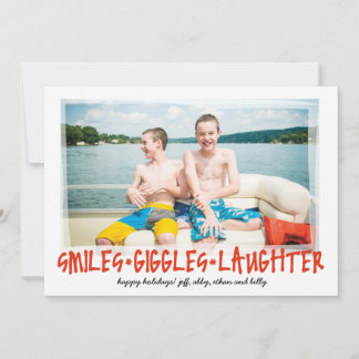 Smiles * Giggles * Laughter Holiday Card