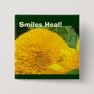Smiles Heal! buttons Yellow Sunflowers Garden