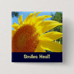 Smiles Heal! buttons Yellow Sunflowers Healing