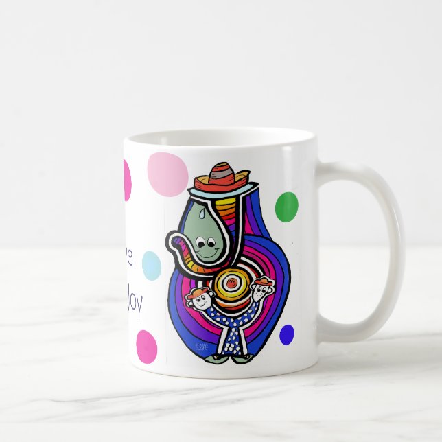 Smiles Joy Party Cartoon Art Coffee Mug (Right)
