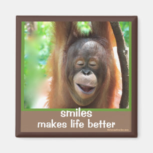 Smiles make life better magnet