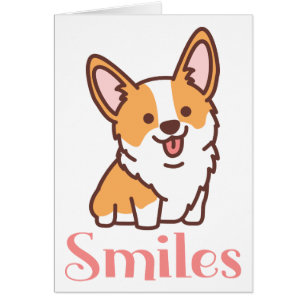 Smiles Miss You  Cute Puppy Dog Corgi Hello