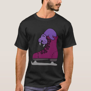 Smileteesall Funny Walrus In Ice Skate Ice Skating T-Shirt