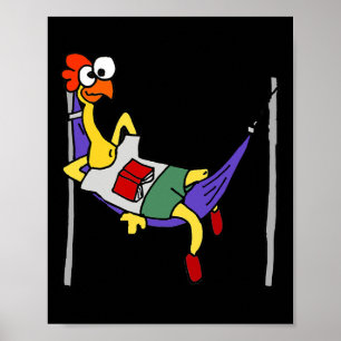 Smileteesanima Funny Rubber Chicken Sleeping In Ha Poster