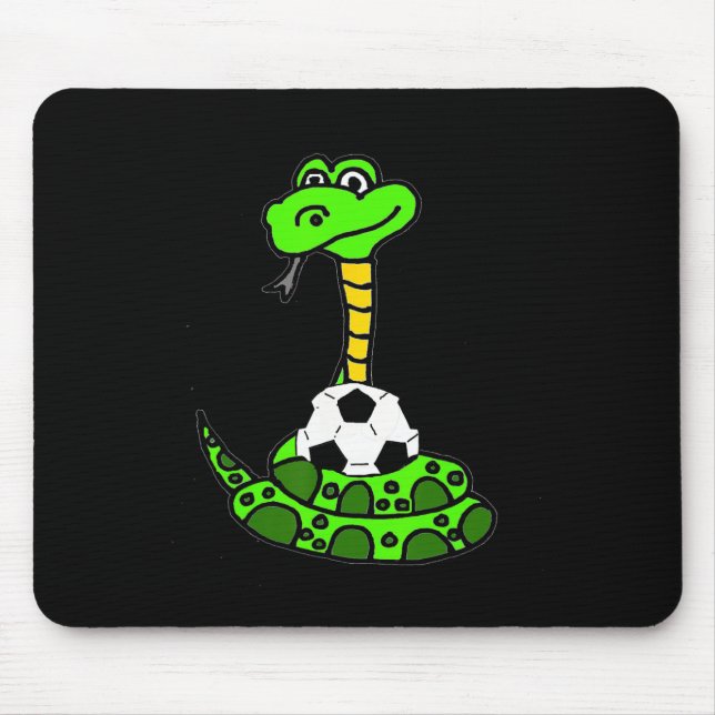 Smileteesfunnya Funny Green Python Snake And Socce Mouse Pad (Front)