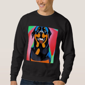 Smileteespets  Rottweiler Puppy Dog Art Sweatshirt