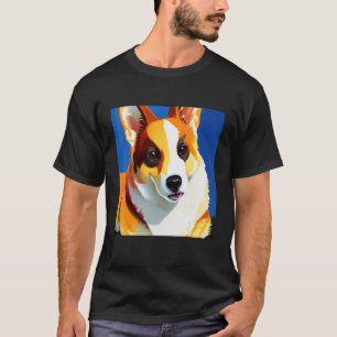 Smileteespets Welsh Corgi Puppy Dog Cubism Art T-Shirt