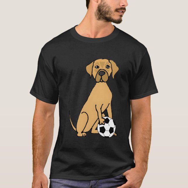 Smileteespetsa Funny Rhodesian Ridgeback Dog Socce T-Shirt (Front)